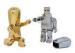 Robot Shaped Metal USB Flash Drive Gold / Silver With Full Capacity
