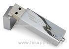 Rectangle Metal USB Flash Drive 2.0 Silver Plated With Customized Logo Imprinted