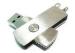 Metal 4 gig USB Flash Drive Memory Stick Stainless Steel Swivel Pear Chain