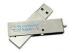 Slim Swivel 4 gigabyte Metal USB Flash Drive Stainless Steel With Pearl Chains Silver