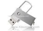 High Speed Metal USB Flash Drive Disk Twist Silver With Little Keyring