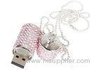 Pink Crysta USB 3.0 Thumb Drive Flash Drive Keyring Gift Cylinder Shaped