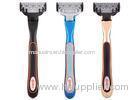 Five blades razor for men triple blades aloe vera strip black handle