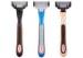 Five blades razor for men triple blades aloe vera strip black handle