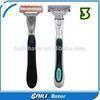 No Electric Portable Triple Blade Razor with vitamin E Lubricating Strip