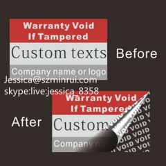 Quality Assurance Self Adhesive Tamper Proof Void Seal Stickers Security Void Tamper Evident Label For Packing Label