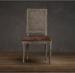 Red blue yellow leather high back dining chairswith Oak / Birch / Rubber Wood