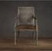 Modern contemporary leather upholstered dining chairswith Wooden Square Cane Back
