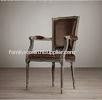 Square Nailhead Back cream leather dining room chairswith Oak Solid Wood