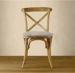 Upholstered metal and wood kitchen chairswith Cross Back for dining table side