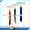 Mens Rubber handle 2 blade disposable razor with aloe strip razor head