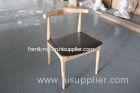 Vintage French metal and wood dining chair for Cafe Bistro with Leather Seat