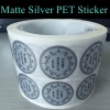 High Quality Round Matt Metallic Silver Waterproof PET Adhesive Tamper Proof Labels Warranty Security Sticker