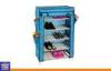 Blue Fabric 5 Tier Shoe Storage Rack Multi-function and Space saving Shoes Racks