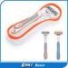 Vitamin E Lubricant Strip manual three bladed razor for men shaving