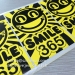 Best Selling Destructible Vinyl Eggshell Stickers Yellow Black Personalized Eggshell Sticker For Wall Decals Stickers