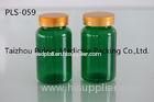 Green Small PET Plastic Bottles Empty Medicine Bottles With Shiny Coating Cap