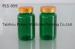 Green Small PET Plastic Bottles Empty Medicine Bottles With Shiny Coating Cap