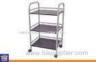 Portable Three Layer Iron Home Storage Racks with Wheels Mobile Home Furniture