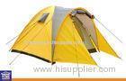 Waterproof Triple / Double Layer Family Camping Tents Yellow or Customized Color