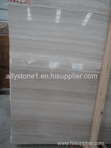 Wooden white natural marble