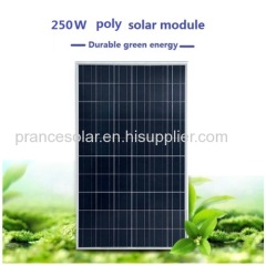 250W Poly solar panel in China with full certificate