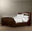 Super king Warner Leather Upholstered Bed With Footboard and Nailheads