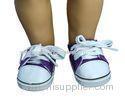 Purple Canvas Doll Sneakers New Style Sports Doll Shoes for American Girl Dolls