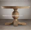 Old Looking Solid Wood French Urn Pedestal round wood dining table for 4 / 6 / 8