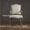 Camel Back Arm Fabric retro dining room chairs with Generously padded seat