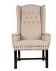 High end fabric rocking chairs living room furniture with Oak wood legs and frame