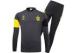 Football Team Tracksuits PSG Grey White Sweater Pant Soccer Team