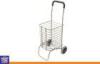 2 Wheels Aluminum Handle Folding Shopping Carts / Metal Shopping Trolley