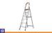 Multi-use 6 Steps Aluminium Step Ladders with Square Aluminum Tube for Library