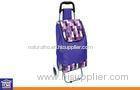 Lightweight Large Capacity Personal Shopping Cart Bag / Foldable Shopping Bags with Wheel