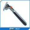 Plastic handle triple blade razor black metal handle safety razor for Adult