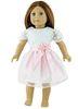 Light Pink Voile Chiffon Dresses for American Girl Dolls OEM ODM Service