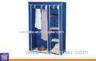 Metal Tube Portable Nonwoven Fabric Bedroom Wardrobe for Storage Clothing