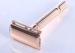Gold handle double edge safety razor 3 pieces design screw to open
