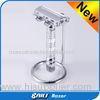 Chrome long handled double edge safety razor butterfly open for men Hair removal