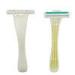 Disposable twin blades plastic handle white blue handle razors