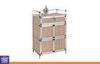 5 Doors MDF Stick Color Paper Kitchen Storage Cabinets with Aluminum Alloy Tube