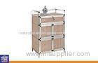 5 Doors MDF Stick Color Paper Kitchen Storage Cabinets with Aluminum Alloy Tube