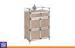 5 Doors MDF Stick Color Paper Kitchen Storage Cabinets with Aluminum Alloy Tube