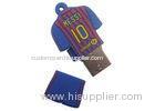 Blue Custom USB Flash Drives 2GB Barcelona Messi Football Shirt