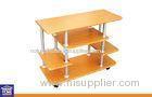 MDF PVC Board Trolley Mobile Living Room TV Stand / DVD Stand Holder Custom Color