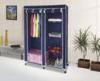 Metal Frame Mobile Non Woven Wardrobe with Zipper and Wheels Foldable Fabric Cabinets