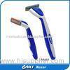 Home use stainless steel three blade system razor with changeable blade head