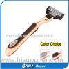 Gold color metal handle five Multi Blade Razor shaving for men and women