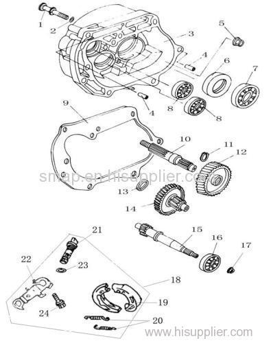 FIGURE 11 GEAR BOX COVER & REDUCTION GEAR COMP